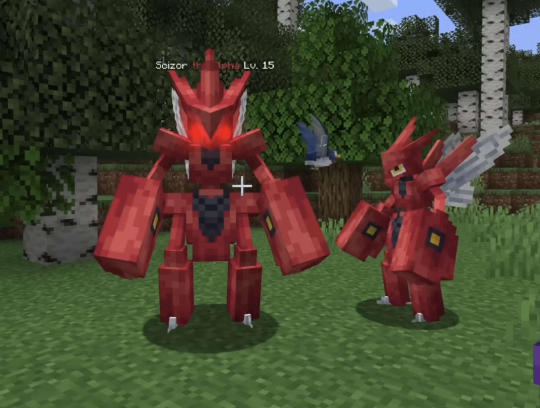 Alpha Scizor encounter in Cobblemon 1.8 snapshot