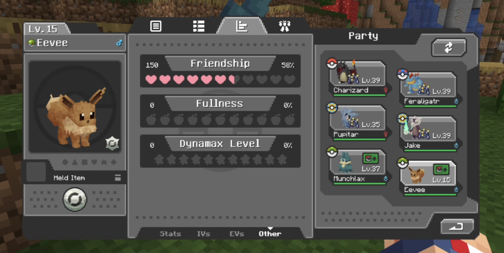 Friendship level in Cobblemon