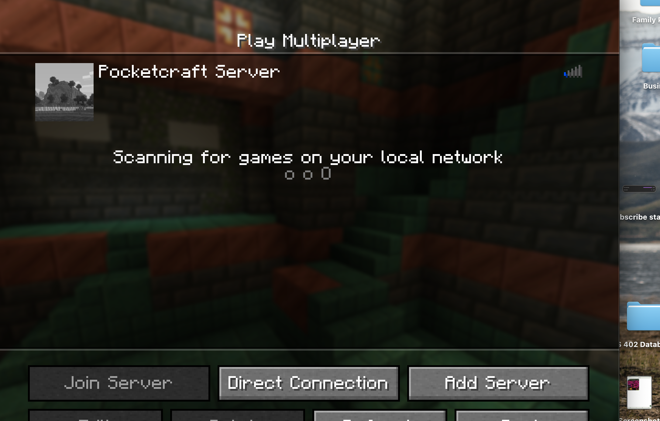 Adding server in Minecraft multiplayer