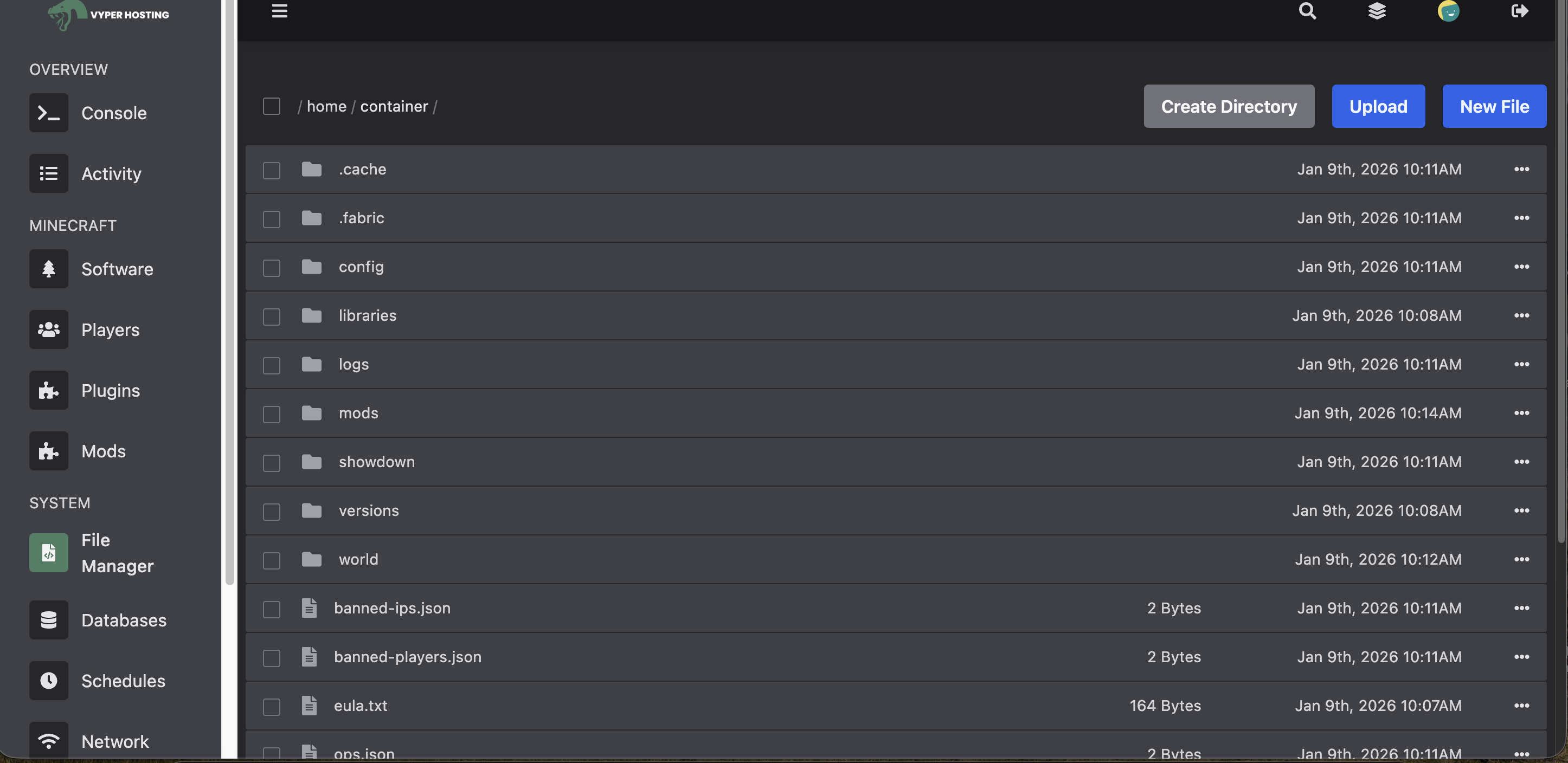 File manager for uploading mods